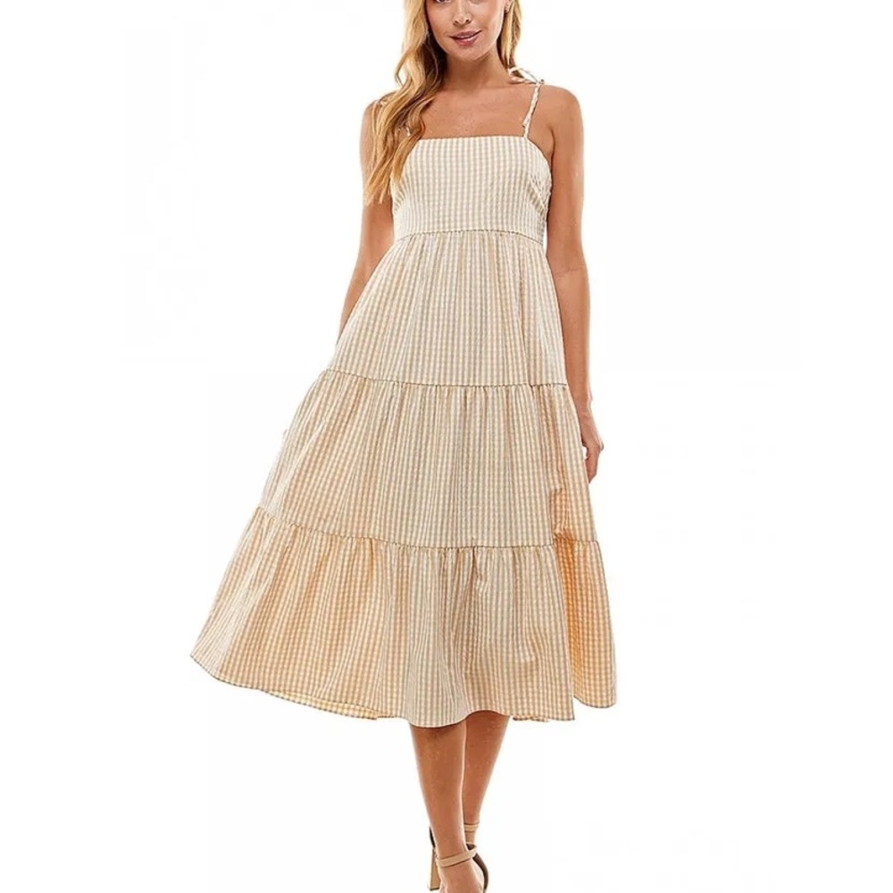 TCEC Midi gingham dress